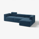 4-osob sofa modułowa z szezlongiem, prawy z zagłówkiem/Samsala granatowy JÄTTEBO 996.083.39