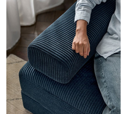 4-osob sofa modułowa z szezlongiem, prawy z zagłówkiem/Samsala granatowy JÄTTEBO 996.083.39