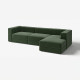 4-osob sofa modułowa z szezlongiem, prawy/Johanneshov ciemnozielony JÄTTEBO 996.084.00