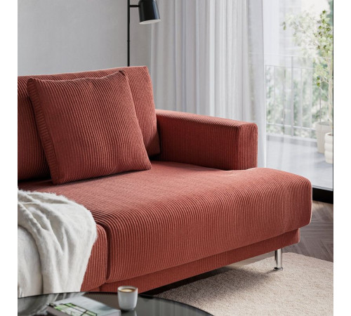 Sofa modułowa, 3-osobowa, Samsala brązowoczerwony UPPÅKRA 996.130.05