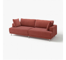 Sofa modułowa, 3-osobowa, Samsala brązowoczerwony UPPÅKRA 996.130.05