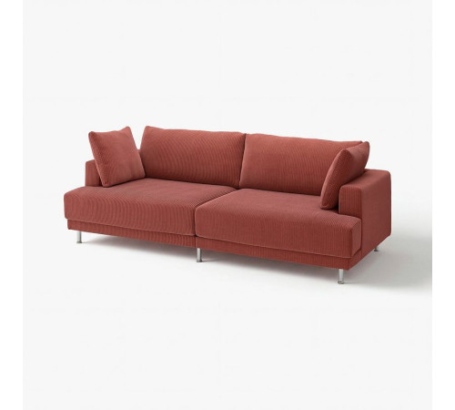 Sofa modułowa, 3-osobowa, Samsala brązowoczerwony UPPÅKRA 996.130.05