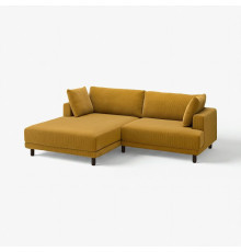 Sofa modułowa, 3-osobowa, z szezlongiem, lewy/Samsala żółtobrązowy UPPÅKRA 996.140.62