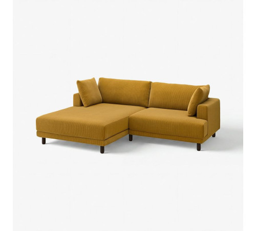 Sofa modułowa, 3-osobowa, z szezlongiem, lewy/Samsala żółtobrązowy UPPÅKRA 996.140.62