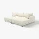 Sofa modułowa, 3-osobowa, z szezlongiem, prawy z podnóżkiem/Axvall kremowy UPPÅKRA 996.141.99