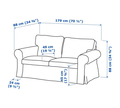Sofa 2-osobowa, Tallmyra beżowy EKTORP 094.305.24