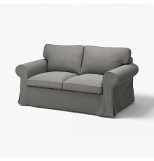 Sofa 2-osobowa, Hakebo ciemnoszary EKTORP 095.090.13