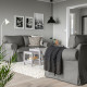 Sofa 2-osobowa, Hakebo ciemnoszary EKTORP 095.090.13