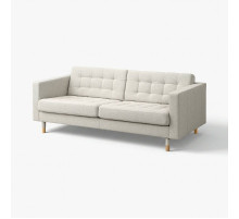Sofa 3-osobowa, Gunnared beżowy/drewno LANDSKRONA 294.353.37