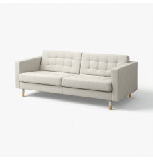 Sofa 3-osobowa, Gunnared beżowy/drewno LANDSKRONA 294.353.37