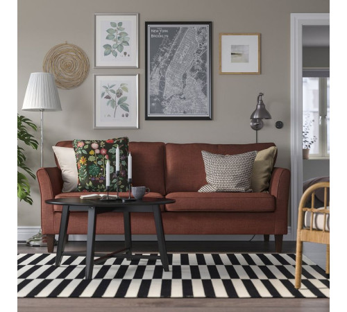 Sofa 3-osobowa, Kilanda brązowoczerwony EKHOLMA 295.355.96
