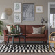 Sofa 3-osobowa, Kilanda brązowoczerwony EKHOLMA 295.355.96