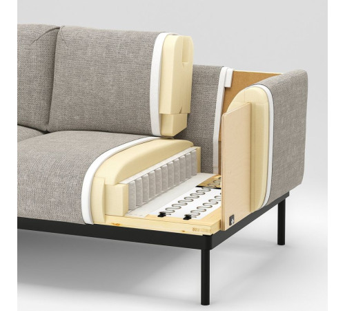 Sofa 3-osobowa, Lejde jasnoszary ÄPPLARYD 305.062.39