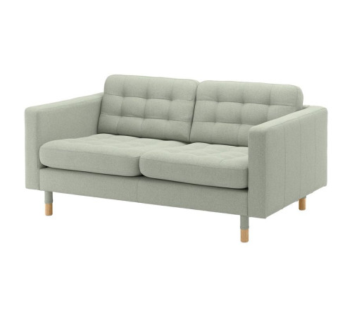 Sofa 2-osobowa, Gunnared jasnozielony/drewno LANDSKRONA 392.702.89