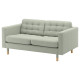 Sofa 2-osobowa, Gunnared jasnozielony/drewno LANDSKRONA 392.702.89