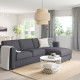 Sofa 3-osobowa, z szezlongiem/Gunnared średnioszary VIMLE 393.991.12