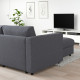 Sofa 3-osobowa, z szezlongiem/Gunnared średnioszary VIMLE 393.991.12