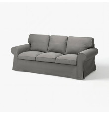 Sofa 3-osobowa, Hakebo ciemnoszary EKTORP 395.089.98