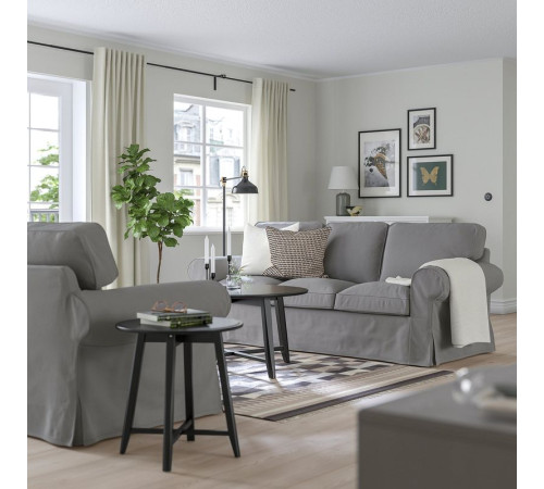Sofa 3-osobowa, Hakebo ciemnoszary EKTORP 395.089.98