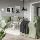 Sofa 2-osobowa, Hakebo szarozielony EKTORP 395.090.16