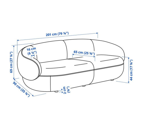 Sofa 3-osobowa, Axvall kremowy LILLESÄTER 406.190.71