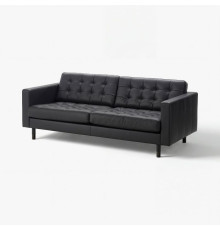Sofa 3-osobowa, Grann/Bomstad czarny/drewno/czarny LANDSKRONA 494.442.08