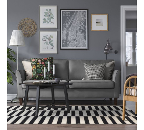 Sofa 3-osobowa, Hakebo ciemnoszary EKHOLMA 495.355.95
