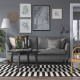 Sofa 3-osobowa, Hakebo ciemnoszary EKHOLMA 495.355.95