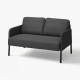 Sofa 2-osobowa, Knisa ciemnoszary GLOSTAD 504.890.12