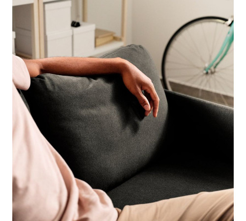 Sofa 2-osobowa, Knisa ciemnoszary GLOSTAD 504.890.12