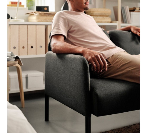 Sofa 2-osobowa, Knisa ciemnoszary GLOSTAD 504.890.12