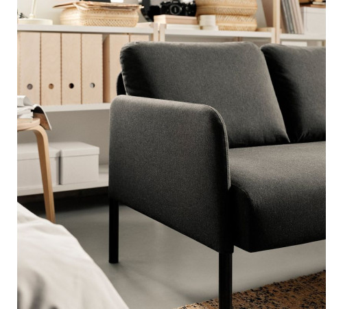 Sofa 2-osobowa, Knisa ciemnoszary GLOSTAD 504.890.12