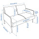 Sofa 2-osobowa, Knisa ciemnoszary GLOSTAD 504.890.12
