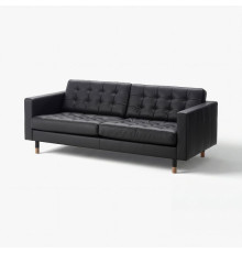 Sofa 3-osobowa, Grann/Bomstad czarny/drewno LANDSKRONA 590.317.02