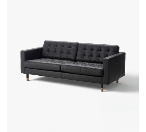 Sofa 3-osobowa, Grann/Bomstad czarny/drewno LANDSKRONA 590.317.02