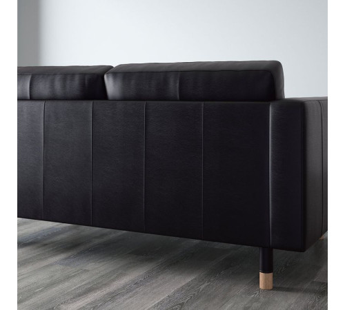 Sofa 3-osobowa, Grann/Bomstad czarny/drewno LANDSKRONA 590.317.02