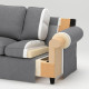 Sofa 3-osobowa, Hakebo szarozielony EKTORP 595.090.01
