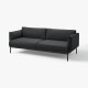 Sofa 3-osobowa, Gunnared czarny/szary ÄPPLARYD 705.750.75