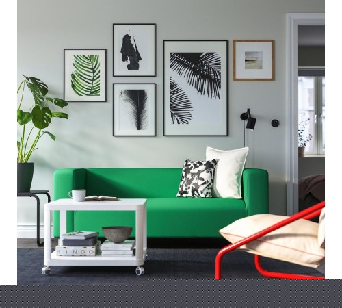 Sofa 2-osobowa, Vissle zielony KLIPPAN 795.616.63