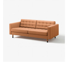 Sofa 3-osobowa, Grann/Bomstad złoto-brązowy/drewno/czarny LANDSKRONA 894.442.06