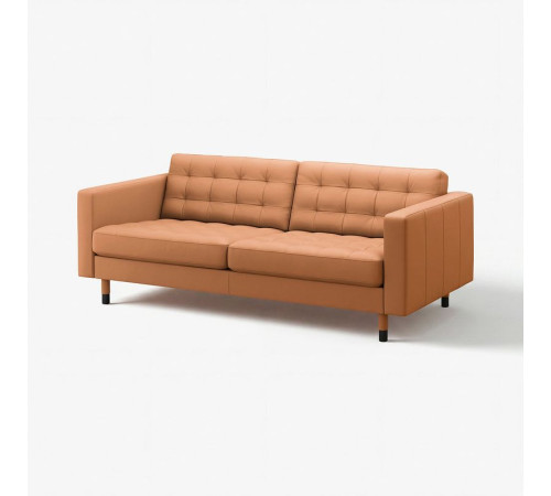 Sofa 3-osobowa, Grann/Bomstad złoto-brązowy/drewno/czarny LANDSKRONA 894.442.06