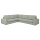 Sofa narożna 5-osobowa, Gunnared jasnozielony KIVIK 894.847.25