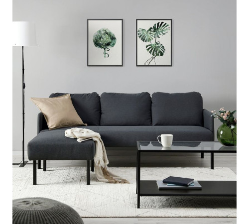 Sofa 3-osobowa z szezlongiem GLOSTAD 895.426.69