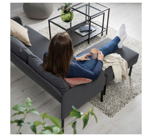 Sofa 3-osobowa z szezlongiem GLOSTAD 895.426.69