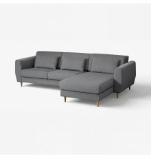 Sofa 3-osobowa z szezlongiem, Hakebo ciemnoszary SLATORP 895.775.74