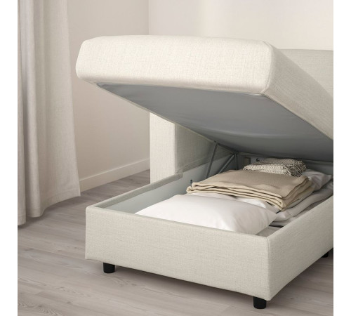 Sofa 3-osobowa, z szezlongiem/Gunnared beżowy VIMLE 993.991.09