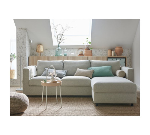 Sofa 3-osobowa, z szezlongiem/Gunnared beżowy VIMLE 993.991.09