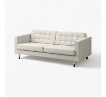 Sofa 3-osobowa, Gunnared beżowy/czarny/drewno LANDSKRONA 994.911.36
