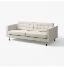 Sofa 3-osobowa, Gunnared beżowy/czarny/drewno LANDSKRONA 994.911.36