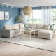 Narożna sofa 5o z szezl, z szerokimi podłokietnikami/Gunnared beżowy VIMLE 094.018.28